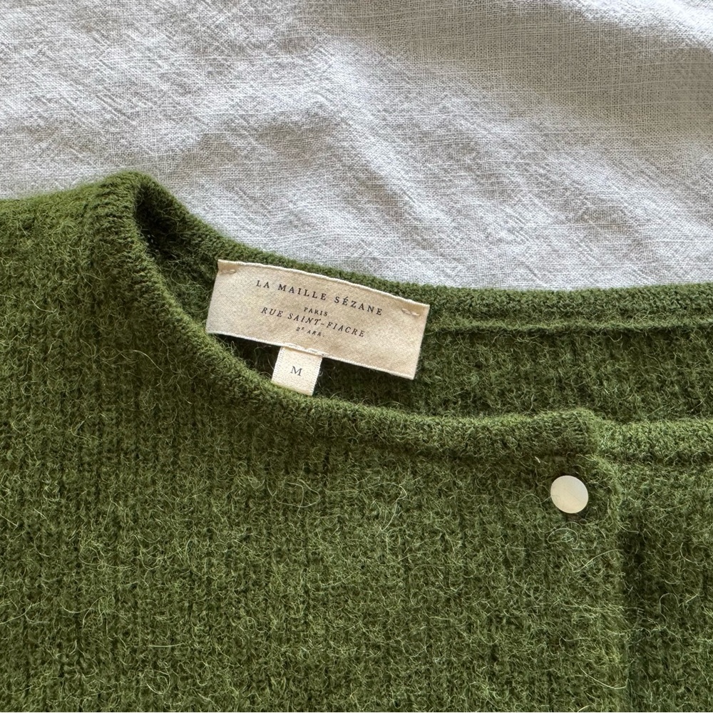 Sezane - Gaspard Cardigan - Medium - Perfect Green - Picture 5 of 10